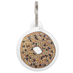 Médaillon Pour Animaux Tout Pavot Sésame Graine Bagel Petit déjeuner