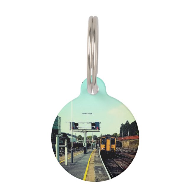 Médaillon Pour Animaux Train sur les rails (Devant)