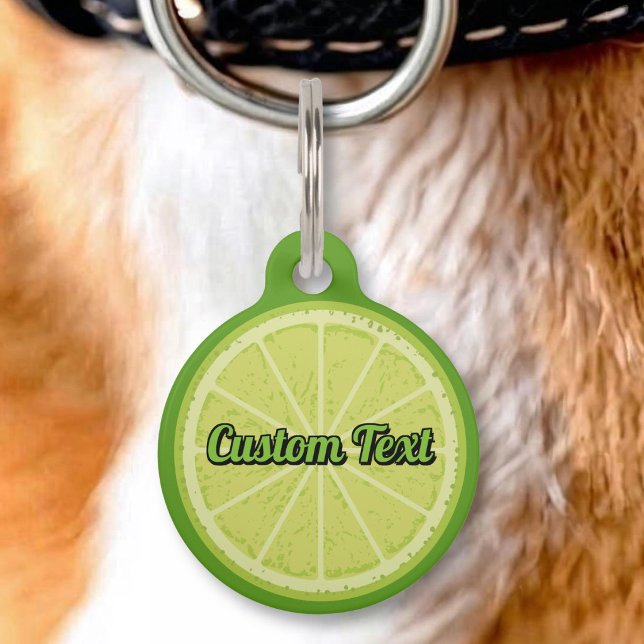 Médaillon Pour Animaux Tranche de citron vert (Créateur téléchargé)