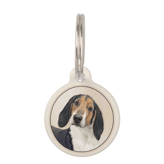 Médaillon Pour Animaux Treeing Walker Coonhound Peinture - Art original (Devant)