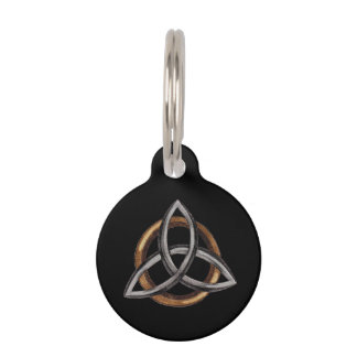 Médaillon Pour Animaux Triquetra (Brown/Argent)