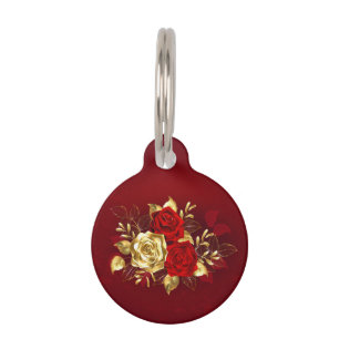 Médaillon Pour Animaux Trois Roses de bijoux