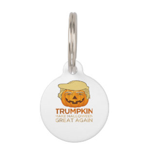 Médaillon Pour Animaux Trumpkin Halloween Funny Classic