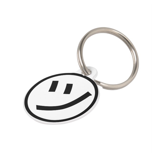 Médaillon Pour Animaux ㋡ Tsu Kana Katakana Smiling Emoji / Emoticon (Côté )