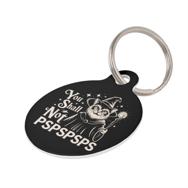 Médaillon Pour Animaux Tu ne PSPSPSPS Chaton Drôle Magicien Papa  (Côté )
