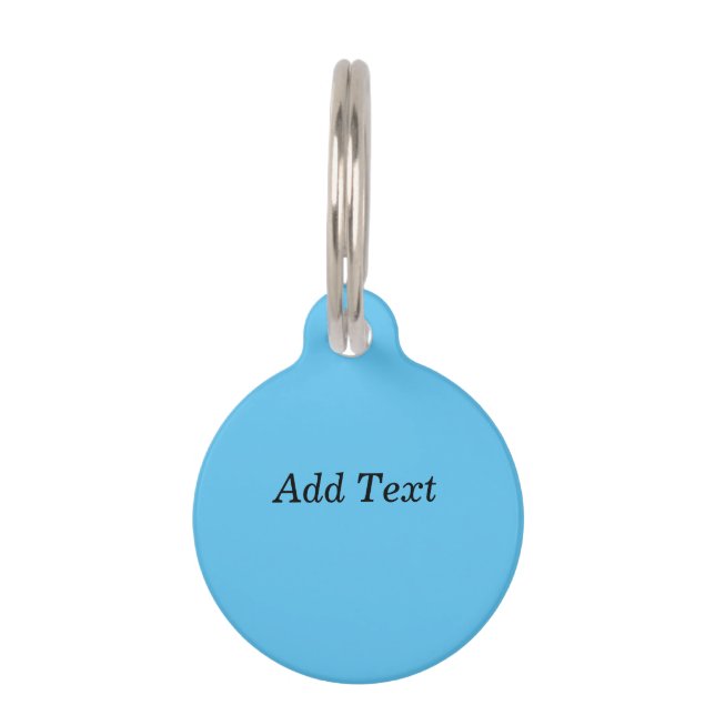 Médaillon Pour Animaux Turquoise Ajouter un Modèle personnalisé de texte (Devant)
