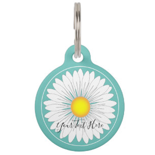 Médaillon Pour Animaux Turquoise Joli Petit Baisy Rond