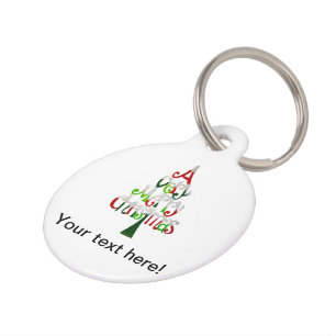 Médaillon Pour Animaux Un arbre de Noël très joyeux de typo de Christma