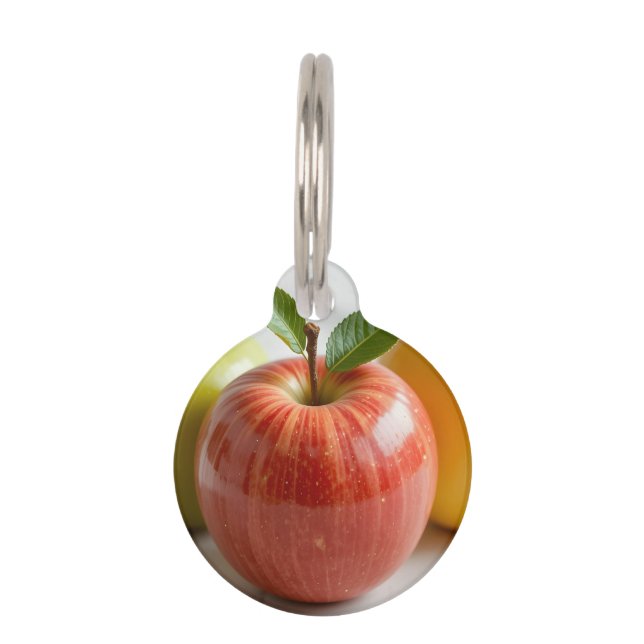 Médaillon Pour Animaux Un Trio de Pommes (Devant)