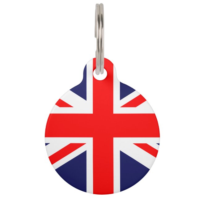 Médaillon Pour Animaux Union Jack - Drapeau du Royaume-Uni (Devant)