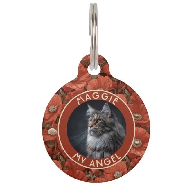 Médaillon Pour Animaux Unique Pet Appreciation Gift Anemones Floral (Devant)