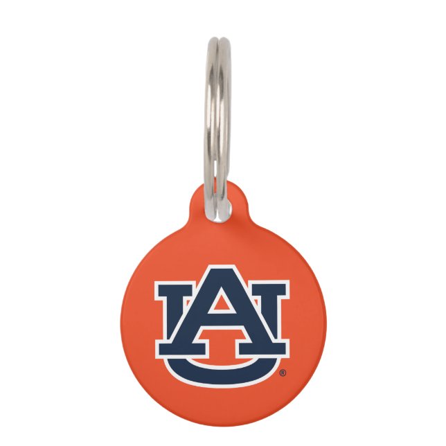 Médaillon Pour Animaux Université d'Auburn | Auburn UA Logo (Devant)