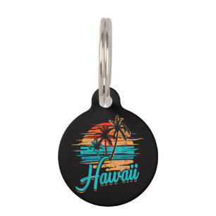 Médaillon Pour Animaux Vacances tropicales à Hawaii îles Hawaïennes