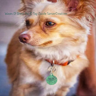 Médaillon Pour Animaux Vagues De Vert