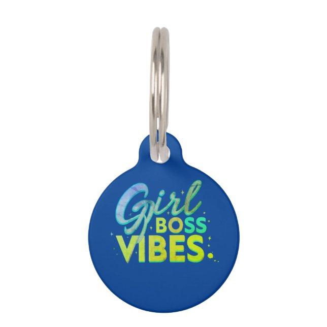 Médaillon Pour Animaux Vibes de filles (Devant)