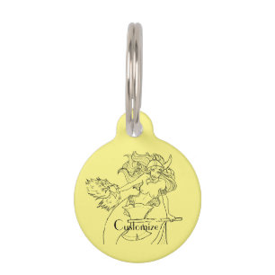 Médaillon Pour Animaux Viking Mermaid Warrior Thunder_Cove