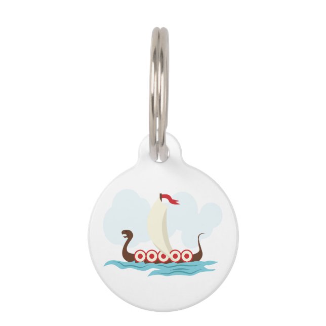 Médaillon Pour Animaux Viking Ship (Devant)