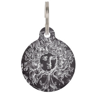 Médaillon Pour Animaux vintage chalkboard Greek mythology Gorgon medusa