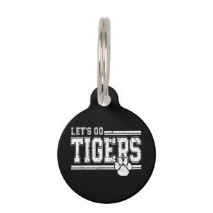 Médaillon Pour Animaux Vintage Tigers School Sports Nom Retro