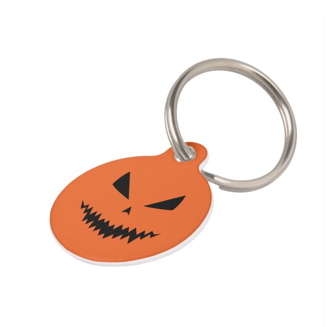 Médaillon Pour Animaux Visage de Jack O'Lantern effrayant et cool pour Ha (Côté )