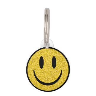 Médaillon Pour Animaux Visage de sourire parties scintillant