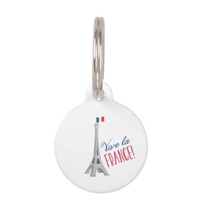 Médaillon Pour Animaux Viva La France (Devant)