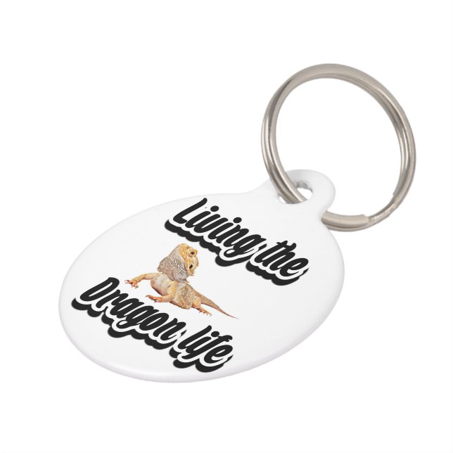 Médaillon Pour Animaux Vivre la vie du dragon (Côté )