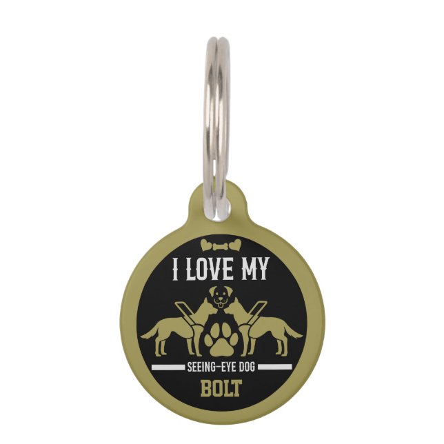 Médaillon Pour Animaux Voir un cadeau de chien oeil (Devant)