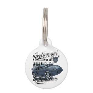 Médaillon Pour Animaux Voiture de course _ Moteur