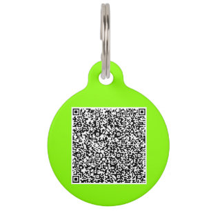 Médaillon Pour Animaux Votre logo ou photo et code QR Modèle de balise d'