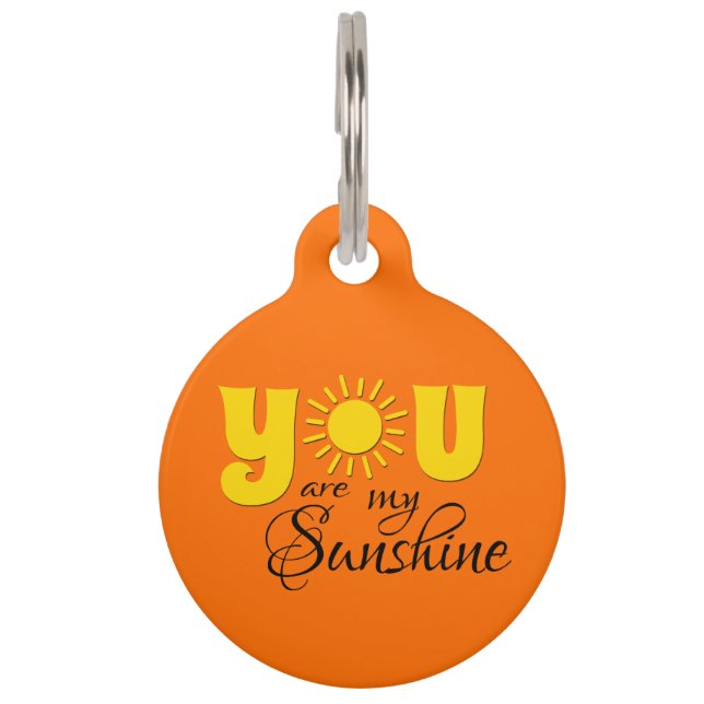 Médaillon Pour Animaux Vous êtes mon soleil (Devant)