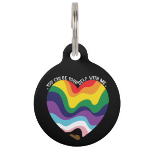 Médaillon Pour Animaux Vous pouvez être vous-même avec moi LGBT Transgenr