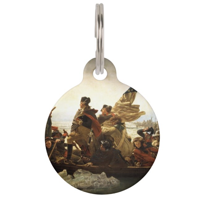 Médaillon Pour Animaux Washington Crossing the Delaware (Devant)