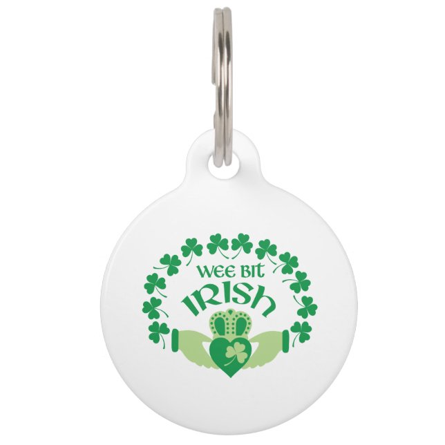 Médaillon Pour Animaux Wee Bit Irlandais (Devant)