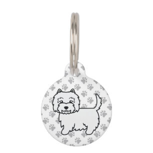 Médaillon Pour Animaux West Highland White Terrier Cute Dog & Pet's Info