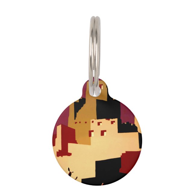 Médaillon Pour Animaux Western Southwest Pueblo WPA National (Devant)