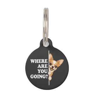 Médaillon Pour Animaux Where Are You Going Funny Chihuahua