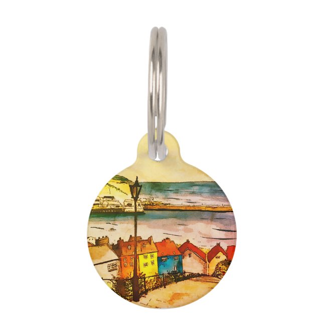 Médaillon Pour Animaux Whitby Yorkshire 199 Steps original (Devant)
