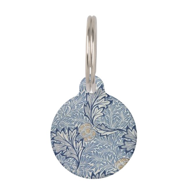 Médaillon Pour Animaux William Morris Flower Floral Design (Devant)