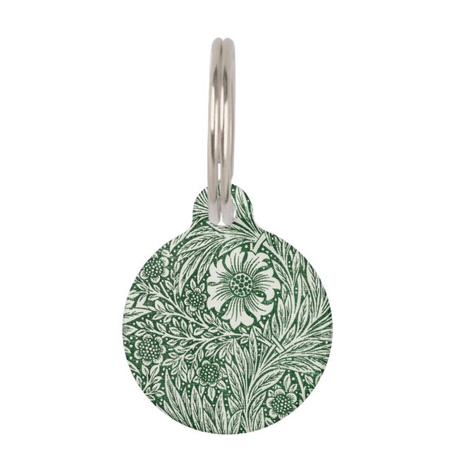 Médaillon Pour Animaux william morris marigold vert floral fleur (Devant)