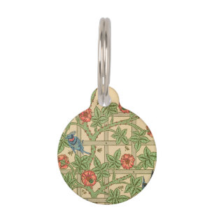 Médaillon Pour Animaux William Morris Trellis Design classique de papier 