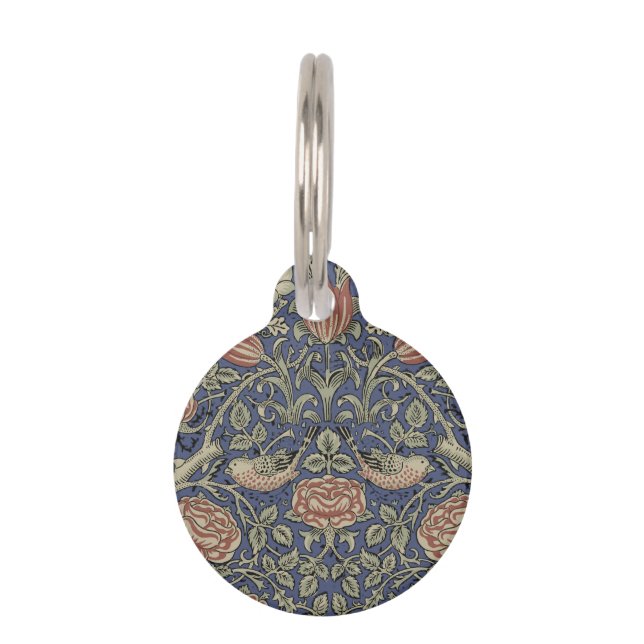 Médaillon Pour Animaux William Morris Tudor Fond d'écran Rose (Devant)
