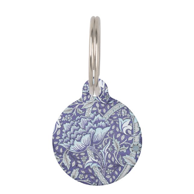 Médaillon Pour Animaux William Morris Windrush fleurs bleues (Devant)