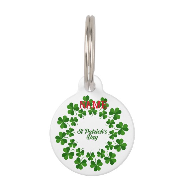 Médaillon Pour Animaux Wreath de la Saint Patrick Thunder_Cove (Devant)