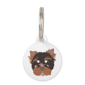 Médaillon Pour Animaux Yorkie sur le Tag ID