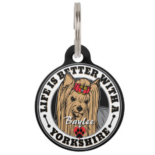 Médaillon Pour Animaux Yorkshire Terrier Vient Mieux Avec Yorkie