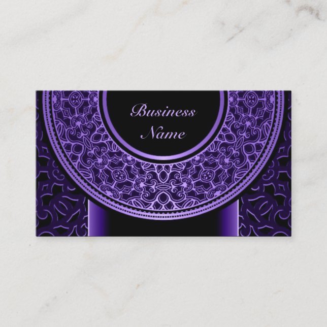 Médaillon violet Carte de visite 3 (Devant)