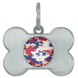 Médaillons Pour Animaux Domestiques 4 juillet, Jour de l'Indépendance, Beige de camouf