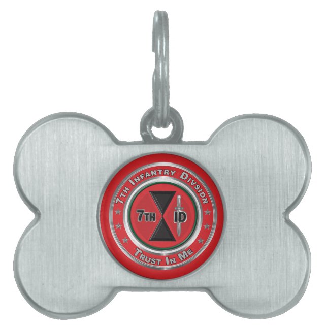 Médaillons Pour Animaux Domestiques 7e division d'infanterie (Devant)