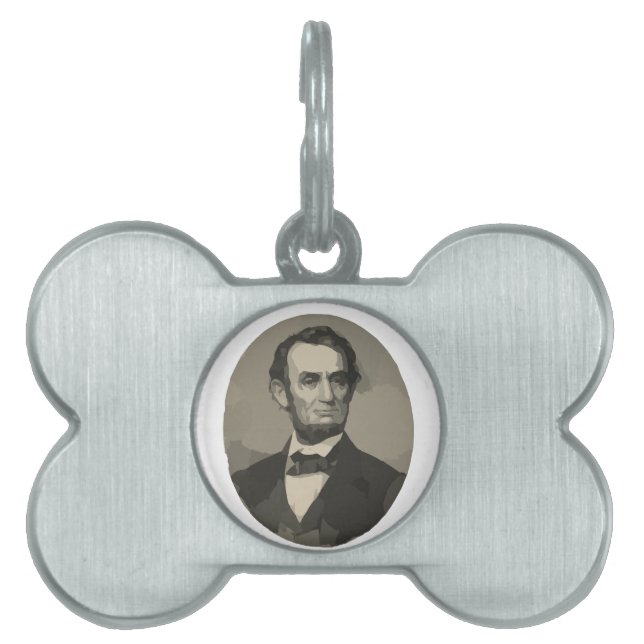 Médaillons Pour Animaux Domestiques abraham lincoln (Devant)